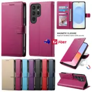 Flip Case Leather Wallet Cover For Samsung S25 Edge Ultra S24 FE S23 S22 S21 S20