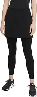 [Nike] Dri-FIT UV Women's 2-in-1 Golf Skirted Tights, Black, XL