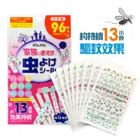 在飛比找momo購物網優惠-【ecumu】日本製 長條造型驅蚊防蚊貼片96枚(長效型 花