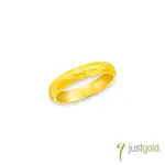 【JUST GOLD 鎮金店】予愛.長長久久 黃金對戒(窄版-女戒)