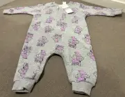 Bonds BNWT Grey Hippo Roomie Coverall - Size 1 (12-18 Months)