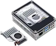 GeeekPi 9 Layer Acrylic Case for Raspberry Pi 5, Official Active Cooler for Raspberry Pi 5 4GB/8GB