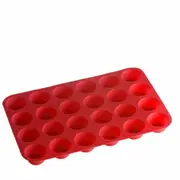 Red 24 Cavity Pan Tray Silicone Mould Mini Cupcake Cookie Baking Mold Muffin Cup AU