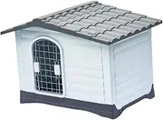 Large Double Door Dog House Dog Cage Large Detachable Waterproof Fence Pet Kennel Dog Crate for Small Medium Large Dogs, Grey