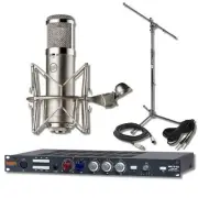 Warm Audio WA73EQ Microphone Preamp & EQ with Warm Audio WA-47JR, Stand + Cables