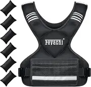 Feyachi Adjustable Weighted Vest - 12lbs/20lbs X Type Weight Vest with Reflective Stripe Ideal for Running Workout and Training