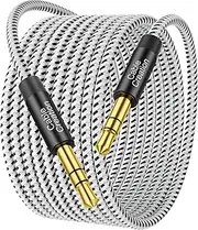Long Aux Cord (15FT/4.5M), 3.5mm Audio Cable Male to Male, Braided Hi-Fi Sound 1/8 Auxiliary Headphone Cord Extension