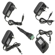 LUSTREON AC100-240V TO DC12V 2A 24W Power Supply Adapter For Strip Light + Female Connector 426 US