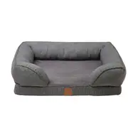 Buddy & Belle Orthopaedic Lounge Dog Bed Steel Grey Medium Medium