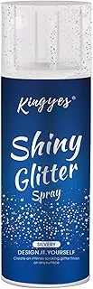 FantasyDay Body Glitter Spray, Temporary Shimmery Spray for Skin Face Hair Clothing, Quick-Drying Long-Lasting Silver Highlight Powder Spray for Women Festival Rave Stage Makeup Prom (120ml - Silver)