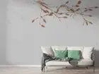 3D Plant Simple Art Self-adhesive Removeable Wallpaper Wall Mural