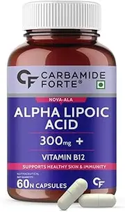 C.arbamide Forte Alpha Lipoic Acid 300mg - ALA Capsules with Vitamin B12 & Lycopene | ALA Supplement | Supports Healthy Skin & Immunity - 60 Veg ALA Capsules