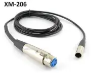 CablesOnline 6ft Mini XLR Male to XLR Female Plug Pro Lapel Microphone Cable