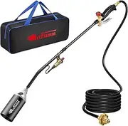 Portable Propane Torch Weed Burner Kit with Storage Bag, High Output BTUs Weed Torch with 10 FT Hose, Self Igniter Weed Flame Torch for Campfires,Roofing,Melting Snow and Ice,Road Marking