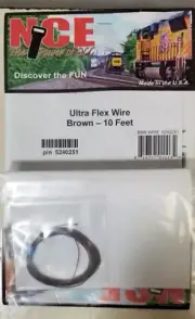 Ultra Flex Hook-Up Wire 32AWG .023 Diameter Brown 10' NCE #251 Model Railroad