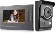 AMOCAM Video Intercom System, 7" Monitor Video doorphone Doorbell System, Wired Video Door Phone HD Camera Kits Support Unlock, Monitoring, Dual-Way Intercom for Villa House Office Apartment