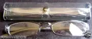 New Black reading glasses grey case included various strengths +1.00-+3.00