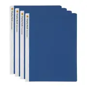 4PK Marbig 40 Fixed Pocket A4 Document Holder Display Book Organiser - Blue