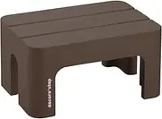 Sanka DS-SBR Decora Step Stool, Elevating Step Stand, Brown, S, Height 7.9 inches (20 cm), Wide Leg Part and Anti-Slip, Round Form Fits Indoors, Load Capacity 220.5 lbs (100 kg), Lightweight Design,