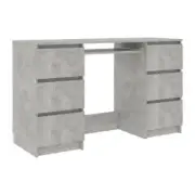 Writing Desk Concrete Grey 140X50X77 Cm Chipboard