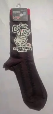 ‘COOLEST GUY ON THE CONFERENCE CALL Soft Combed Cotton Men’s Crew Socks 7-12