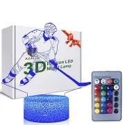 Teenager Christmas Gifts Xmas Gift 3D Illusion Hockey Night Light Lamp 16 Col...