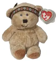 Ty Pluffies LIL FEATHER Bear Barnes & Noble Ex 8" MWMTs Plush Stuffed Animal Toy
