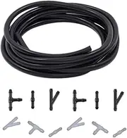 Naisfei Windshield Washer Hose Kit, 4 Meter Universal Washer Fluid Hose with 12 Pcs Hose Connectors, Connect Car Water Pump and Nozzles