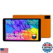 8 inch Tablet, Metal Body Octa-Core Processor Android 14 Tablet , 8GB RAM, 40