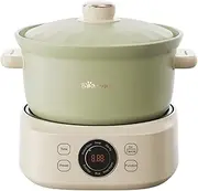 Bear Electric Clay Pot, 500W Fast Electric Stew Pot for Casserole Rice & Porridge, Chinese Soup Maker, 3L (Chinese Panel)