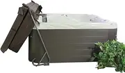 Outdoor Solutions Inc. Lazy Lifter® Heavy-Duty Hot Tub Cover Lifter, No-Drill Spa Cover Lift for 6'-8' Hot Tubs, Adjustable Height Arm for Swim Spa Covers, Extra Large Footplate for Stability