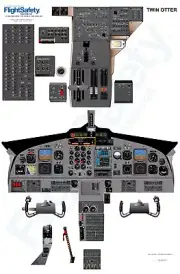 DHC-6 Twin Otter Cockpit Training Poster 24"x36"