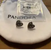 NEW Pandora Heart of Winter .925 snowflake earrings