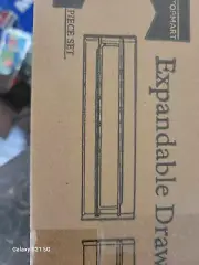 clear plastic drawer divider, 8 piece set comes with double sided tape
