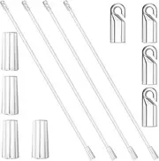 DOITOOL 4pcs Venetian Blind Rod Clear Plastic Blind Opener Skylight Blinds Wand for Blinds Venetian Blinds Parts Window Vertical Blind Opener Mini Blind Wand Curtain White Bottle Opener