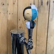 Two-Face Beer Keg Tap Handle Mini Pull DC Comic Superhero Batman Twoface Black