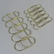 10Pcs Metal Pencil Pen Holder Clips Bookmarks for Notebooks Multi Use 2 Styles