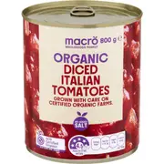Macro Wholefoods Market Diced Italian Tomatoes 800g