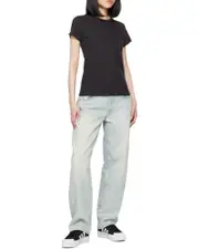 Re/Done x Hanes short-sleeved T-shirt S,XS,L Washed black