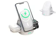 Magnetic Charging Stand 3 in 1Wireless for Apple Phone Apple Watch MagSafe Devices-White