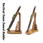 Wood Vertical Samurai Sword Wakizashi Katana Stand Holder Bracket Assembly Rack