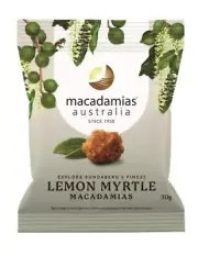 Macadamias Australia Macadamia Nuts Lemon Myrtle 30g x 8