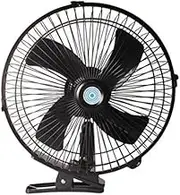 Suesacy 10 Inch 12V Car Electric Fan Adjustable Speed Oscillating Cooling Fans with Clip for Home Travel Car Truck