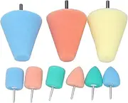 Hyuduo Multi -Function 9PCS Polishing Cone Sponge Buffing Ball, Suitable for Car -hub Care, Reusable