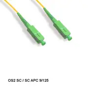 10x 10 m SC/SC APC OS2 9 /125 Simplex Single-Mode Fiber Optic Cable OFNR