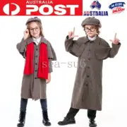Sherlock Holmes Detective Costume Cosplay Kids Boys Girls Coat Outfits Christmas