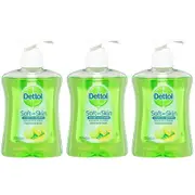 3x Dettol 250ml Liquid Home Hand Care Wash Soap Lemon/Lime Pump