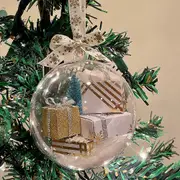 Mini Packages Clear Ball Ornaments Christmas Tree Decoration Home Decor Funny Mini Packages Clear Ornaments Ball