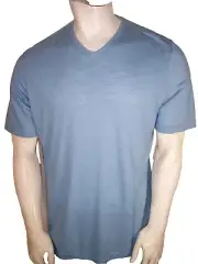 New Travis Mathew Large Blue Striped Cotton/Viscose T-Shirt