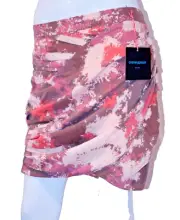 CYNTHIA ROWLEY Gathered Draped Print Skirt ( 10 )
